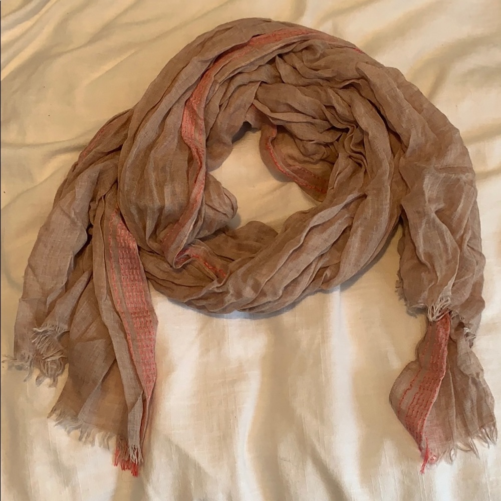 Gap Pink Linen Scarf